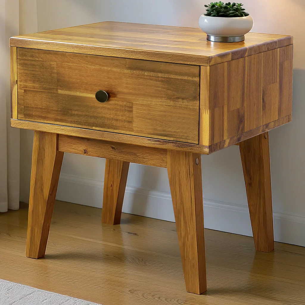 acacia sofia nightstand with drawer