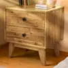 acacia silvia nightstand with 2 drawer