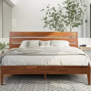 acacia emery bedframe with headboard